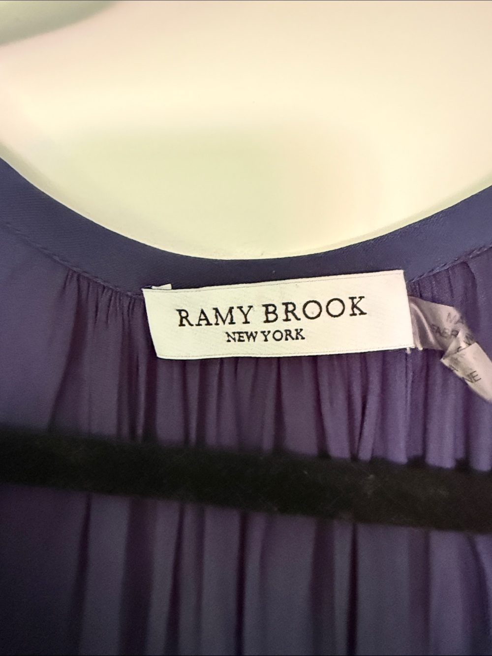 Ramy Brook Navy V-Neck Sleeveless Ruffled Mini Dress - Picture 3 of 4